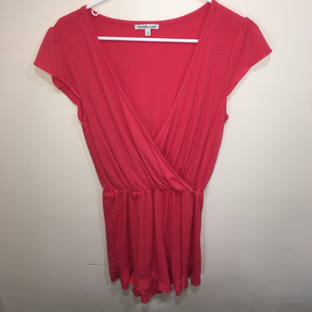 Charlotte Russe Hot Pink Romper